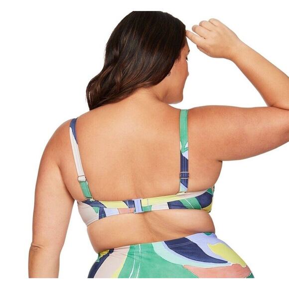 Artesands L'Avana Multi Botticelli Bandeau Bikini Top Size 10 Underwire NWT - Picture 2 of 13